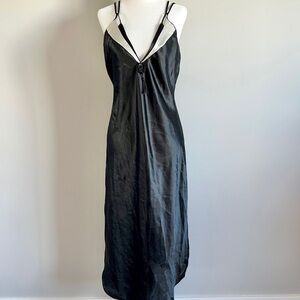 Vintage 80s Satin Long Lingerie Gown